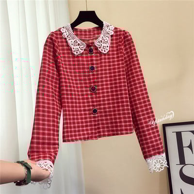 Κομψή γυναικεία μπλούζα με δαντέλα σε τέσσερα χρώματα