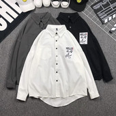 Cămașă casual pentru bărbați în trei culori cu aplicație