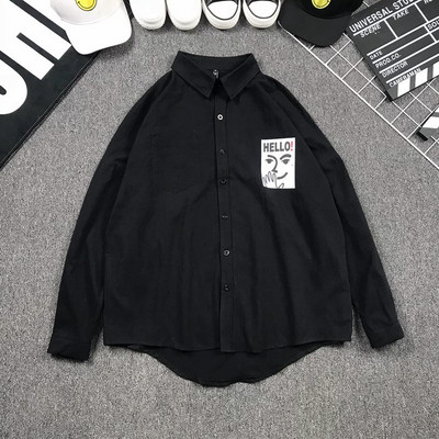 Cămașă casual pentru bărbați în trei culori cu aplicație