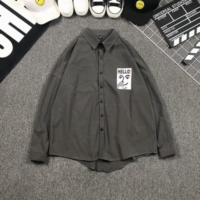 Cămașă casual pentru bărbați în trei culori cu aplicație