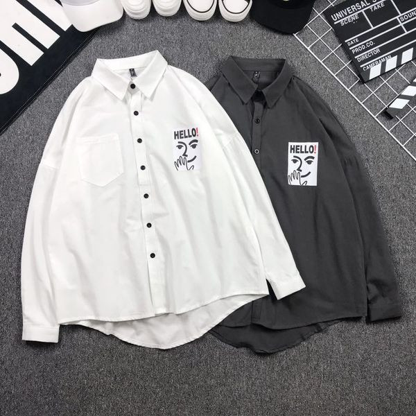 Cămașă casual pentru bărbați în trei culori cu aplicație