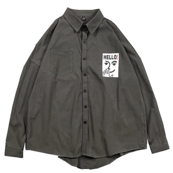 Cămașă casual pentru bărbați în trei culori cu aplicație