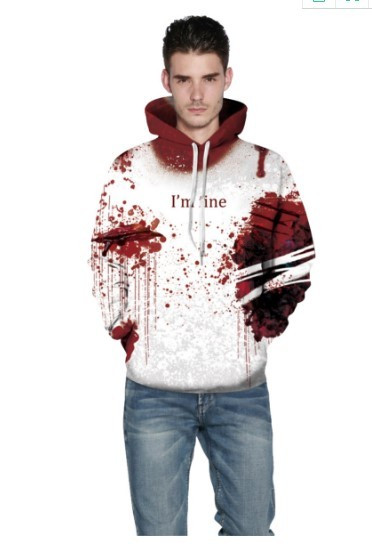 Μοντέρνο φούτερ με εκτύπωση και επιγραφή κατάλληλο για άνδρες και γυναίκες