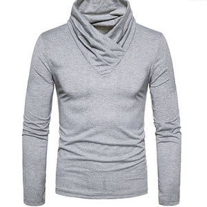 Bluza barbateasca moderna cu guler inalt in mai multe culori