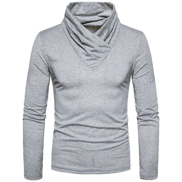 Bluza barbateasca moderna cu guler inalt in mai multe culori