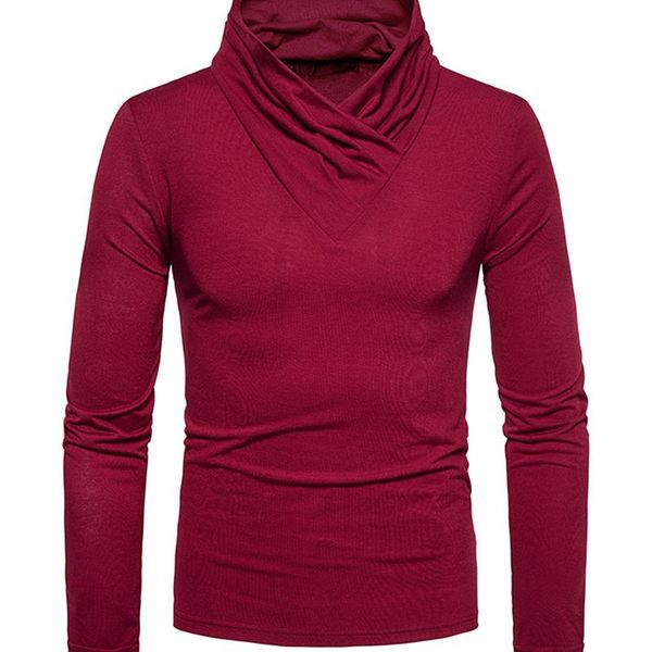 Bluza barbateasca moderna cu guler inalt in mai multe culori