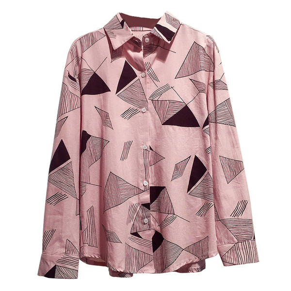 Cămașă de damă cu forme geometrice - trei culori