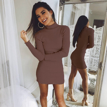 ΝΕΟ Μοντέρνο γυναικείο φόρεμα με μακριά μανίκια σε διάφορα χρώματα