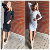 Γυναικείο καθημερινό φόρεμα με μακριά μανίκια σε διάφορα χρώματα