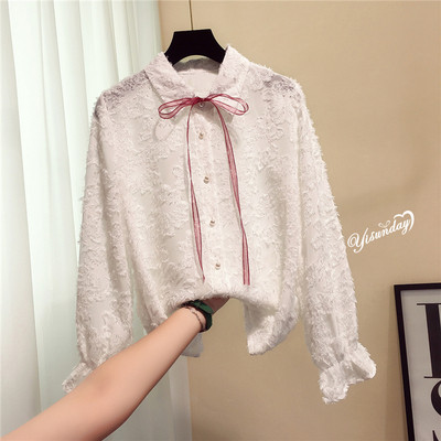 Κομψό γυναικείο πουκάμισο σε πορφυρό και λευκό χρώμα