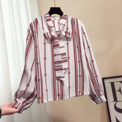 Μοναδικό γυναικείο πουκάμισο με κεντήματα και κορδέλα - τρία χρώματα