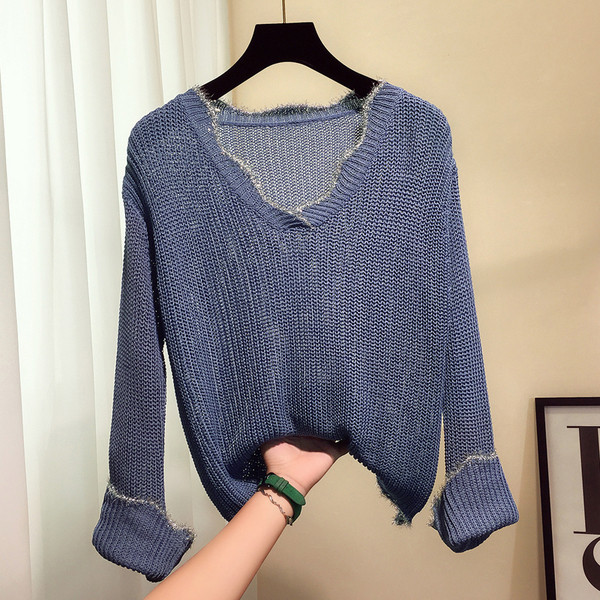 Pulover casual dama in alb, negru si albastru