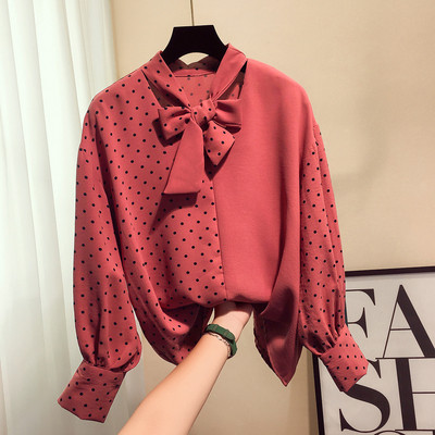 Κομψό γυναικείο πουκάμισο με κορδέλες - τέσσερα χρώματα