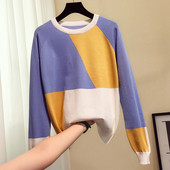 Γυναικεία πουλόβερ με ντεκολτέ σε σχήμα Τ σε τρία χρώματα