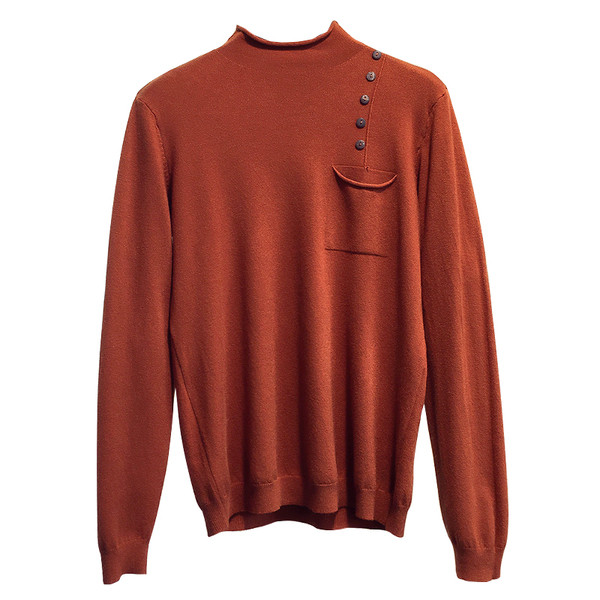 Pulover de dama subtire cu decor buzunar si nasturi - trei culori