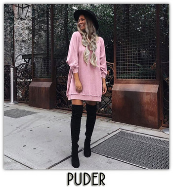 Rochie casual de dama cu maneci lungi model lat in mai multe culori