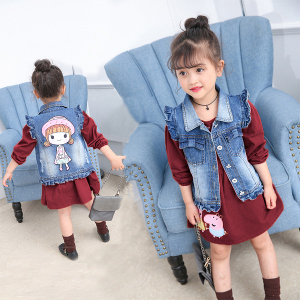 Rochie actuala pentru copii cu broderie si panglica in trei culori