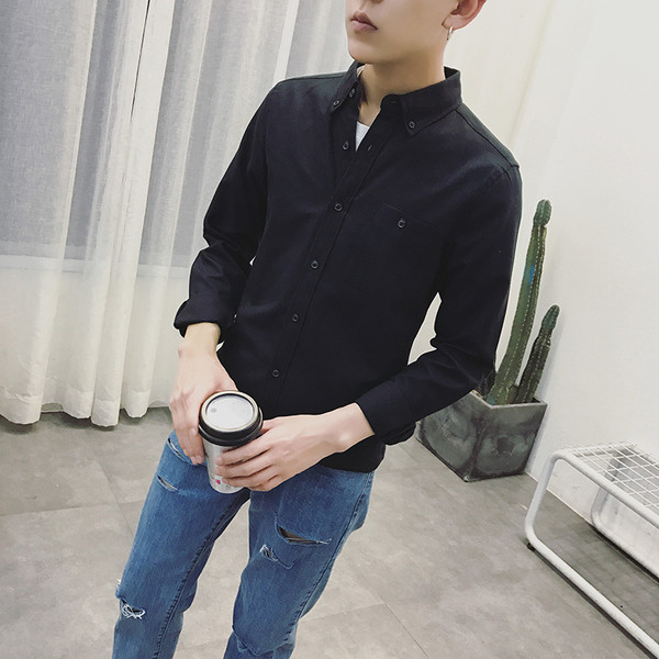 Cămașă bărbați - model uni în mai multe culori