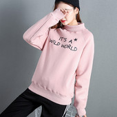 Bluză groasă de damă cu decolteu înalt O