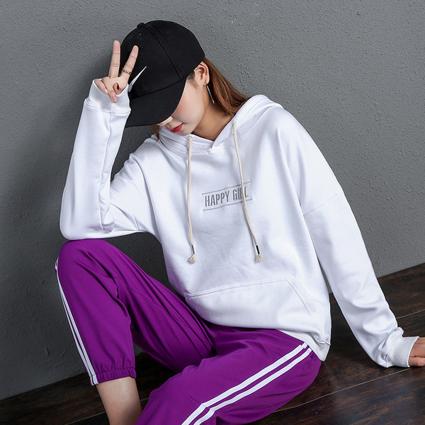 Γυναικείο φούτερ  με κουκούλα και επιγραφή