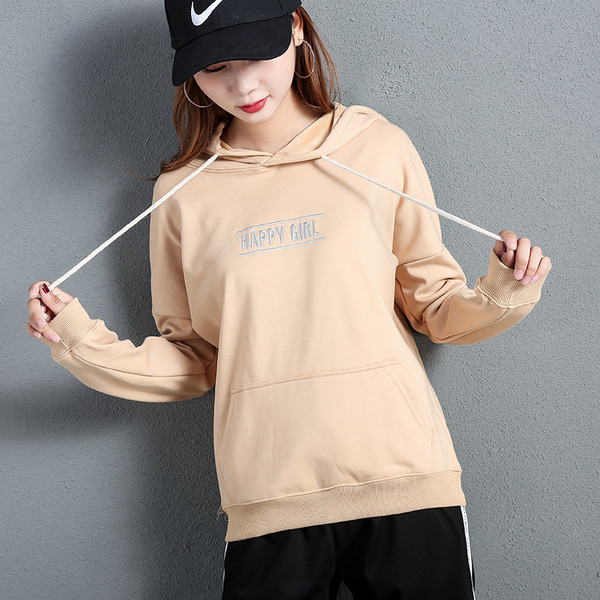 Γυναικείο φούτερ  με κουκούλα και επιγραφή