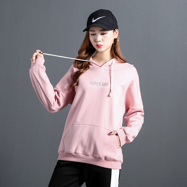 Γυναικείο φούτερ  με κουκούλα και επιγραφή