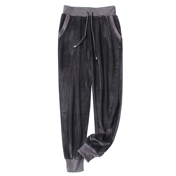 Pantaloni sport casual dama cu catifea in mai multe culori