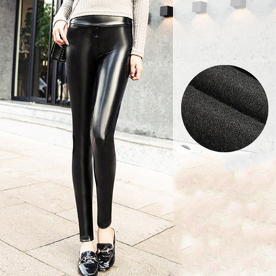 Jambiere de dama din piele de culoare inchisa