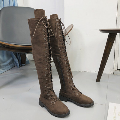 Ghete de dama moderne cu sireturi in patru culori