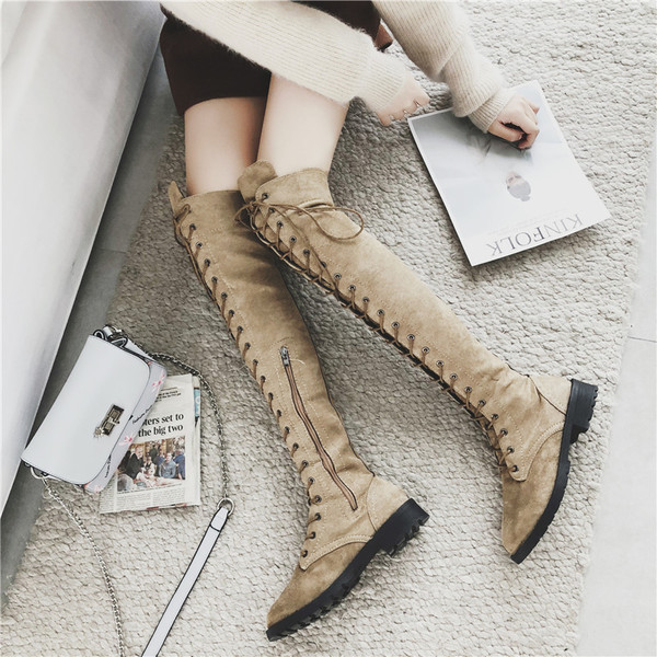 Ghete de dama moderne cu sireturi in patru culori