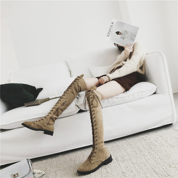 Ghete de dama moderne cu sireturi in patru culori