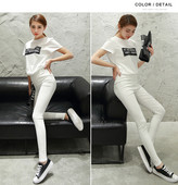 Női csíkos leggings három színben, magas derékkal