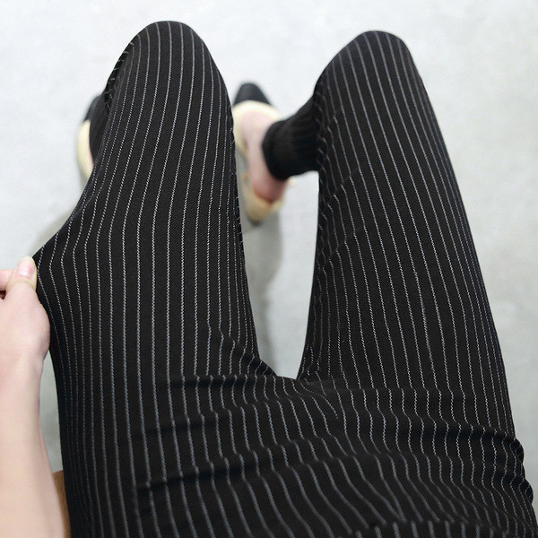 Női csíkos leggings három színben, magas derékkal