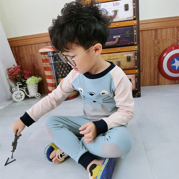 Pijamale copii pentru baieti in doua culori - galben si albastru