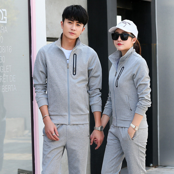 Ανδρική αθλητική φόρμα  σε γκρι και μαύρο χρώμα