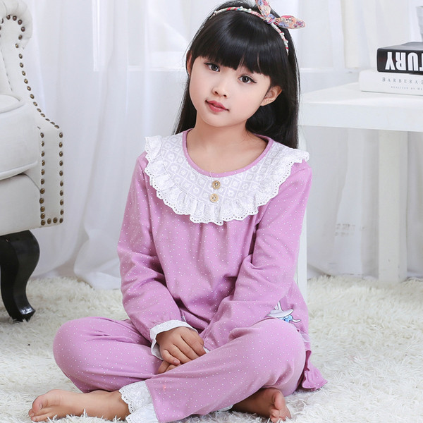 Pijamale copii pentru fete de culoare mov