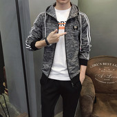 Set sport pentru bărbați din două părți - hanorac cu glugă și pantaloni cu margine laterală