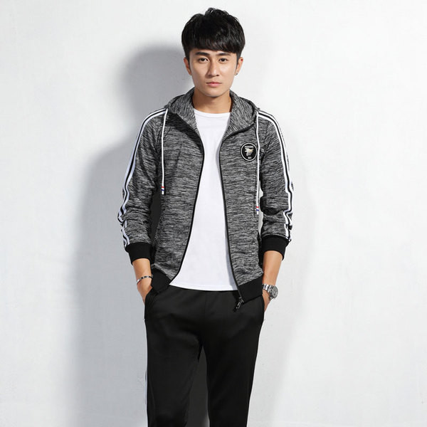 Set sport pentru bărbați din două părți - hanorac cu glugă și pantaloni cu margine laterală