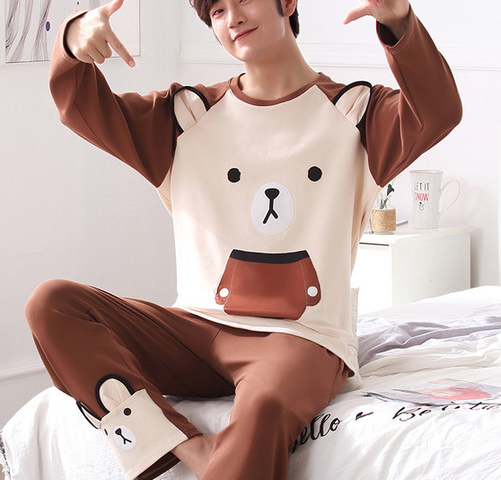 Pijama din doua piese cu aplicatie in mai multe culori