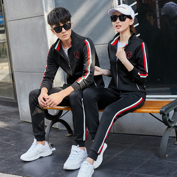 Set sport pentru bărbați din două părți cu margini colorate