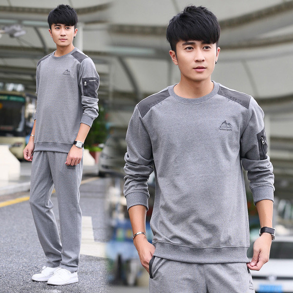 Set sport pentru bărbați cu broderie și buzunar în cinci culori