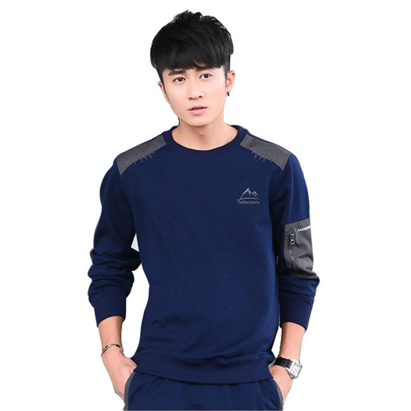 Set sport pentru bărbați cu broderie și buzunar în cinci culori