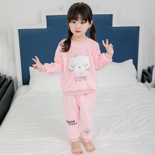 Pijamale moi pentru copii pentru fete în roz