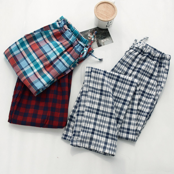 Pijamale bărbați în carouri în două culori