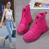 Ghete de dama moderne cu talpa aspra in trei culori