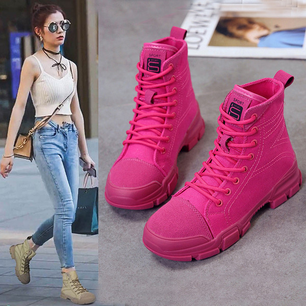 Ghete de dama moderne cu talpa aspra in trei culori