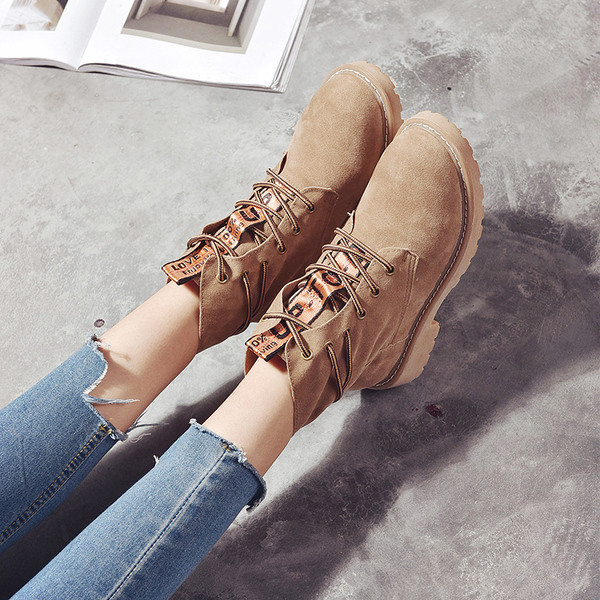 Cizme casual dama cu talpa groasa in trei culori