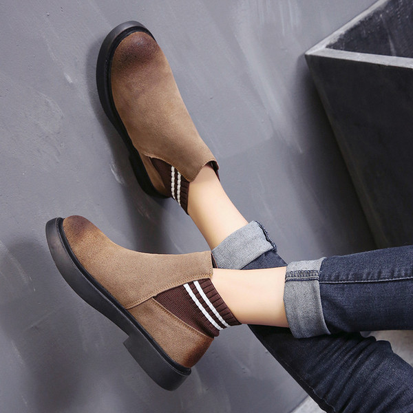 Cizme casual dama in doua culori