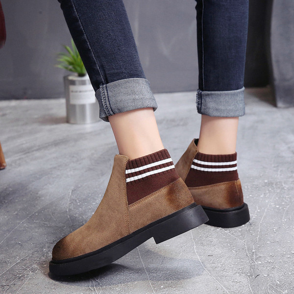 Cizme casual dama in doua culori