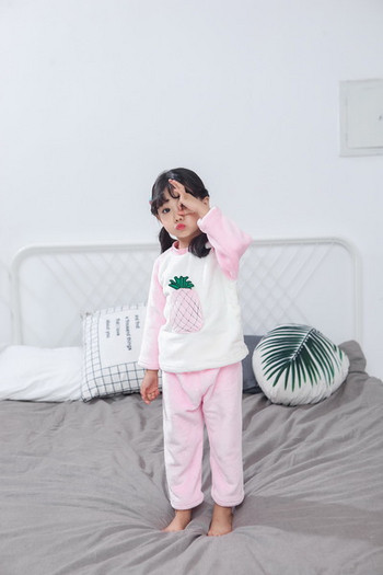 Детска мека пижама за момичета в два цвята